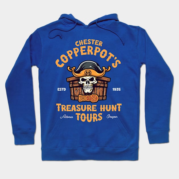 Chester Copperpot's Treasure Hunt Tours Hoodie by Three Meat Curry